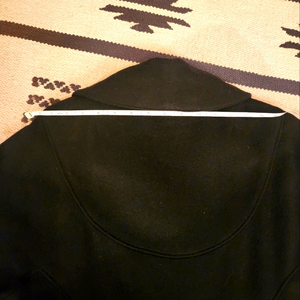 Vintage Princess Black Wool Coat MCM Est Size 2 to 4 Wearable Collectors Item - Picture 15 of 17